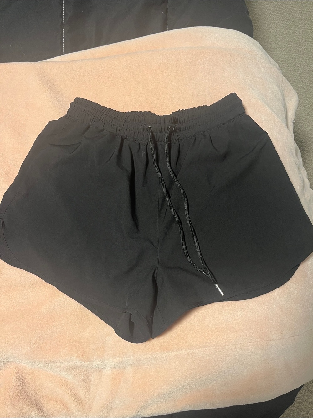 Dynamite Black Elastic Waist Athletic Shorts